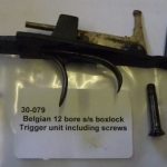 Belgian boxlock trigger unit