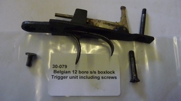 Belgian boxlock trigger unit
