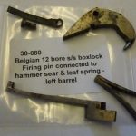 Belgian boxlock left barrel firing pin