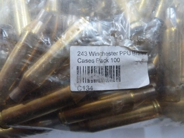 PPU 243 win brass cases