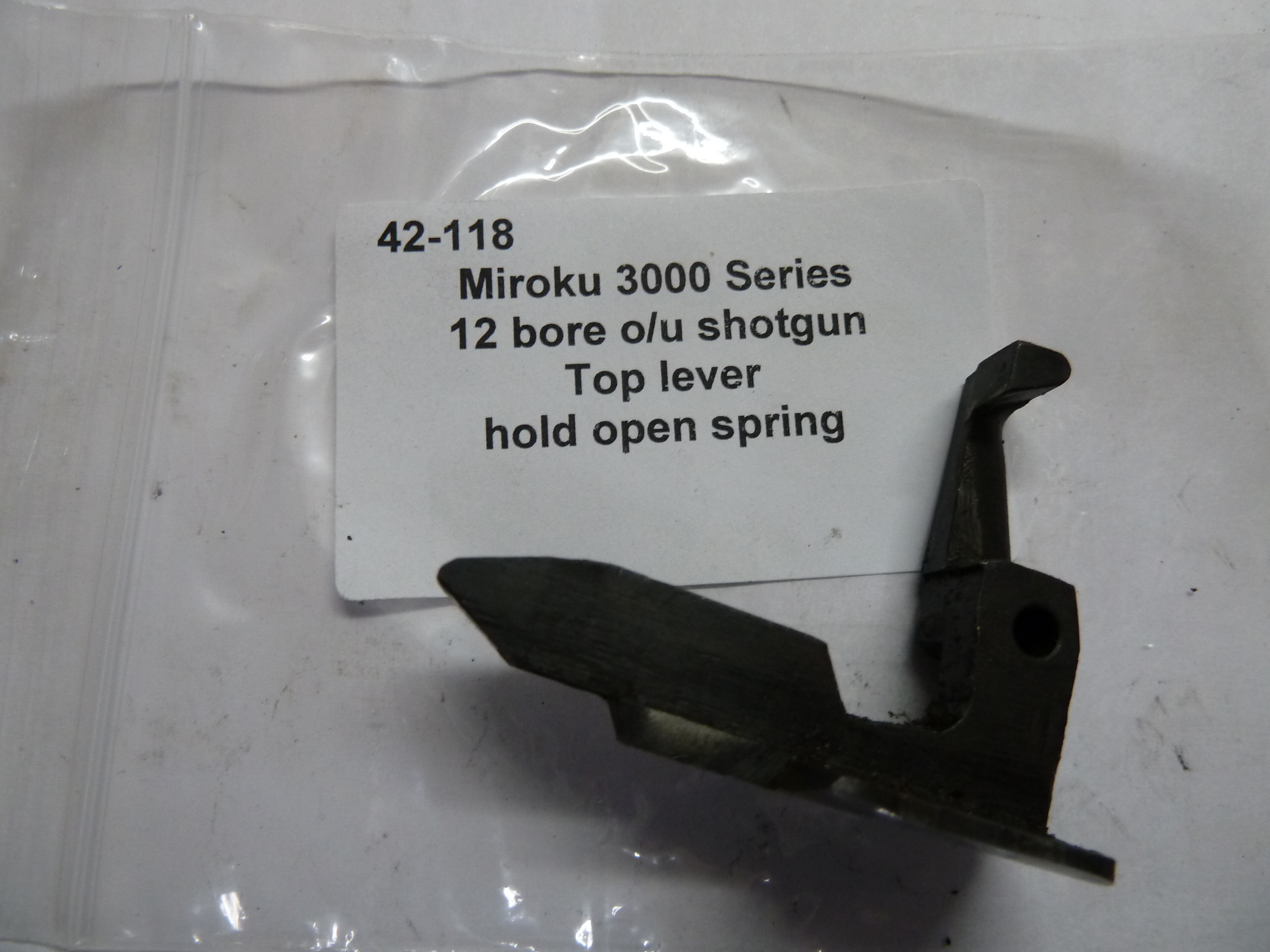 Miroku 3000 series top lever hold open spring