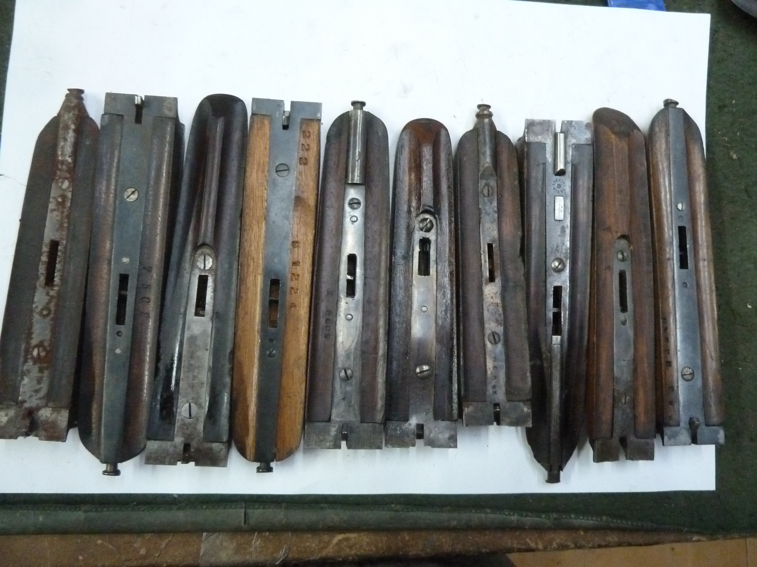 Assorted side by side shotgun forends