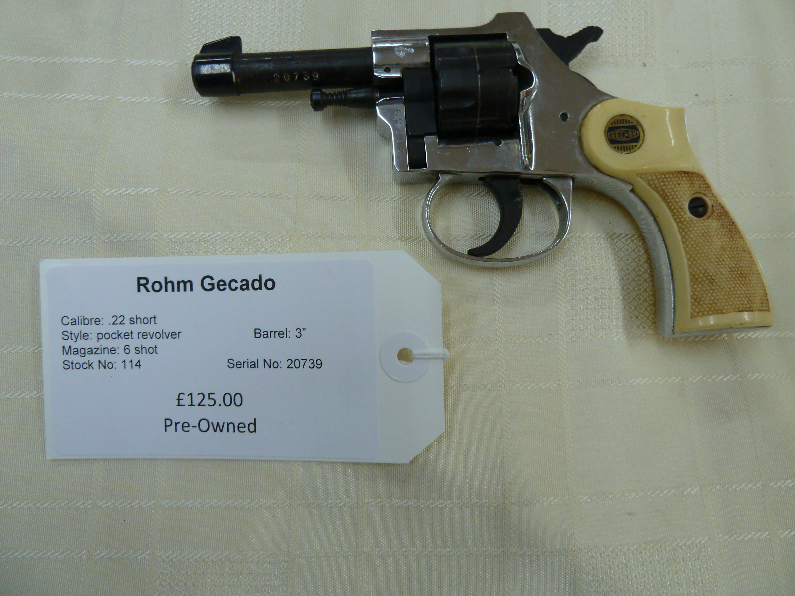 Rohm Gecado .22 short pocket revolver