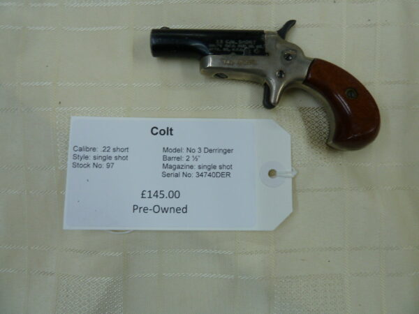Colt No 3 Derringer .22 short Pistol