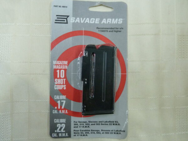 Savage Arms .17hmr and .22wmr 10 shot magazine