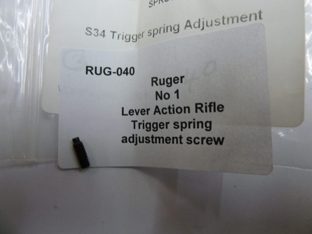 Ruger No 1 Rifle Trigger spring adjustment screw Southerton Guns