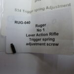 Ruger No 1 Rifle Trigger spring adjustment screw
