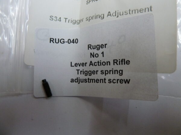 Ruger No 1 Rifle Trigger spring adjustment screw