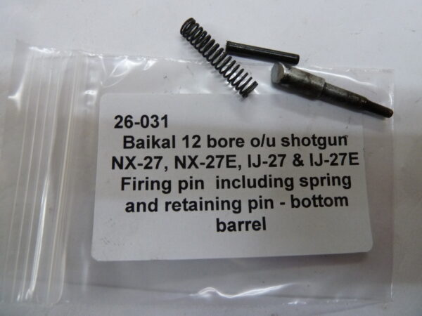 26-031 Baikal NX-27, NX-27E, IJ-27 and IJ-27E firning pin bottom Baikal firing pin bottom barrel