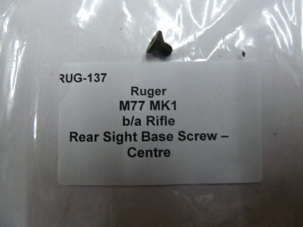 Ruger M77 MKI rear sight base centre screw
