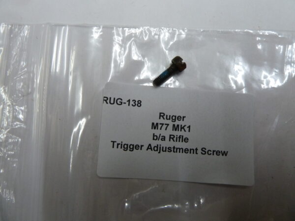 Ruger M77 MKI trigger adjustment screw