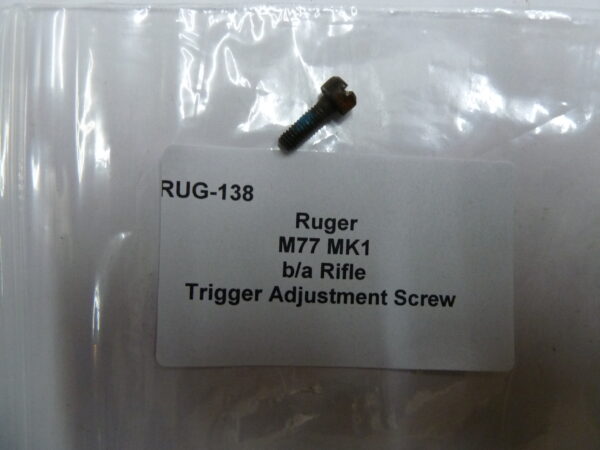 Ruger M77 MKI trigger adjustment screw