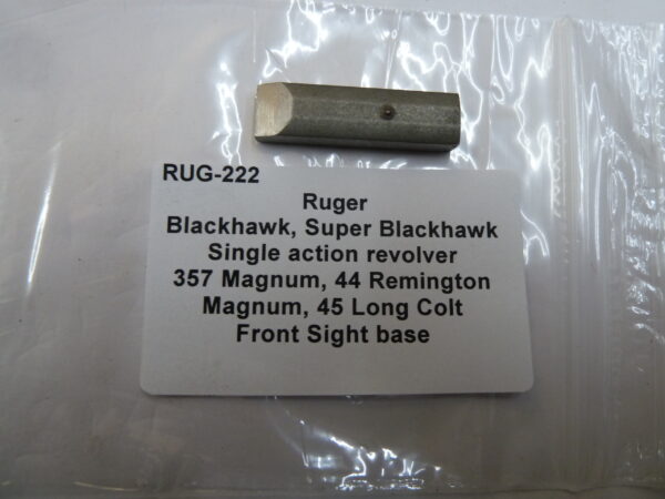 RUG-222 Ruger Blackhawk, Sper Blackhawk, fornt sight base (1) Ruger single action revolver front sight base