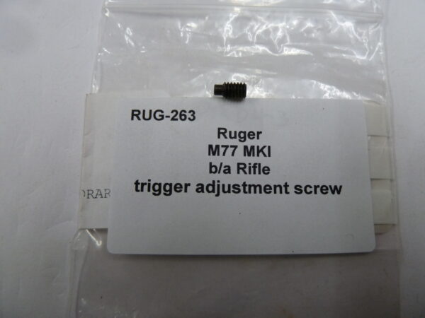 Ruger M77 MKI trigger adjustment screw