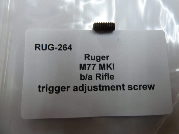 Ruger trigger adjustment screw M77 MKI