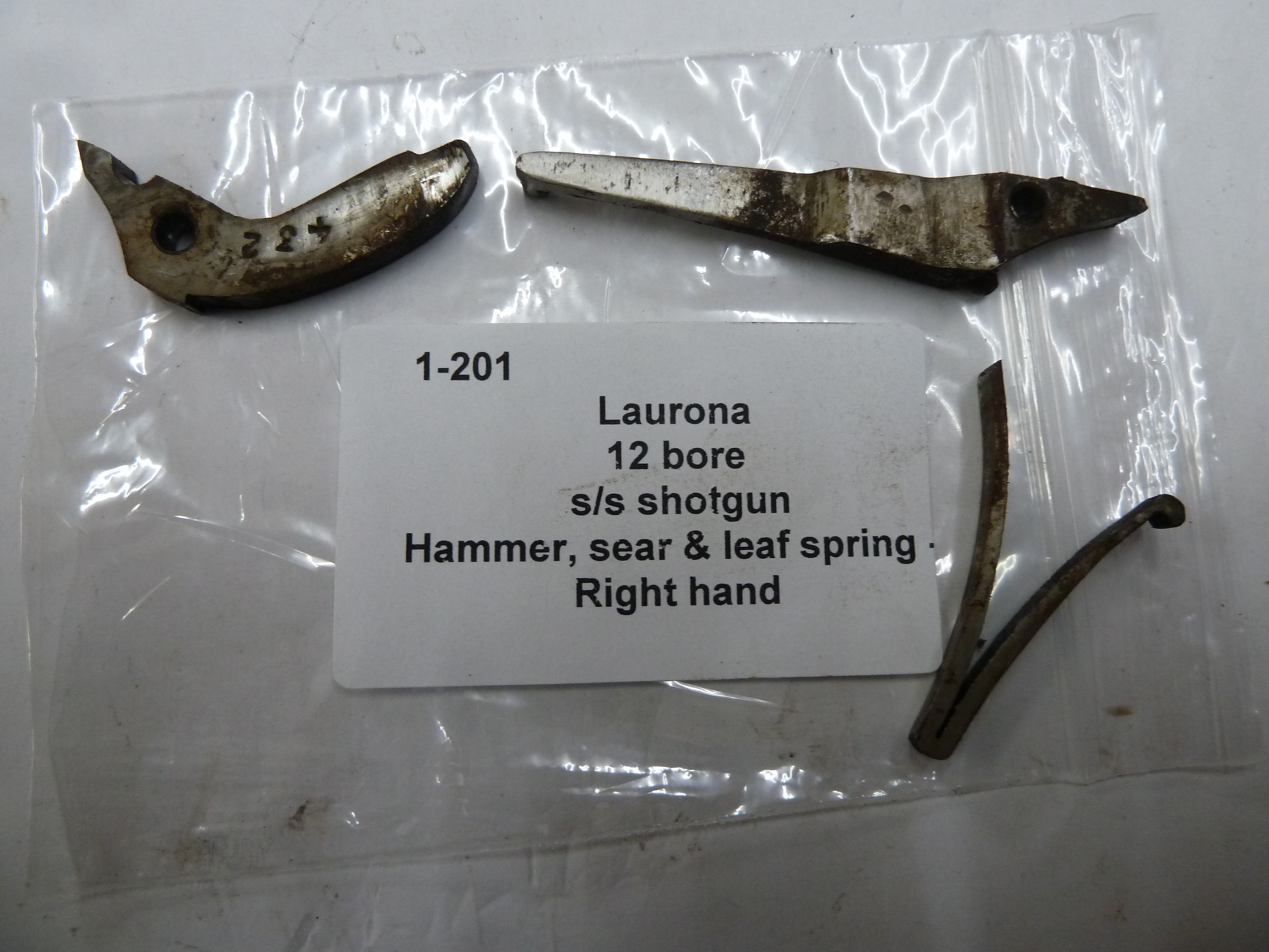 1-201 Laurona 12 bore ss shotgun hammer sear and leaf spring right hand