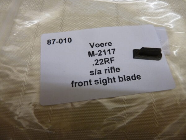 87-010 Voere M-2117 .22rf sa rifle front sight balde (1) Voere M-2117 front sight blade