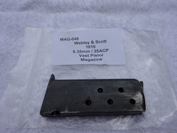 Webley & Scott 1910 vest pistol magazine