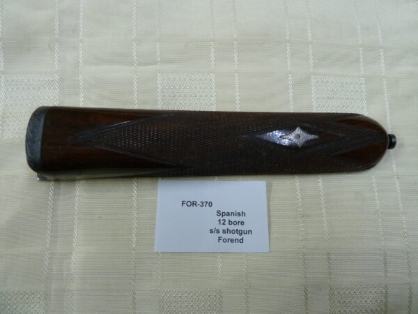 Spanish 12 gauge side by side shotgun forend