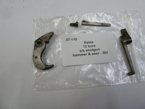 87-110 Bates 12 bore ss shotgun hammer and sear RH (1) Bates hammer and sear right barrel