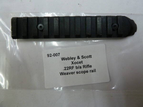 92-007 Webley & Scott Xocet .22rf ba rifle weaver scope rail Webley & Scott Xocet weaver scope rail
