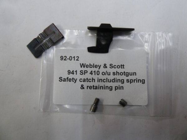 Webley & Scott 941 SP shotgun safety catch