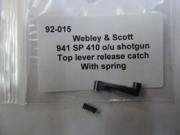 Webley & Scott 941 SP shotgun top lever release catch