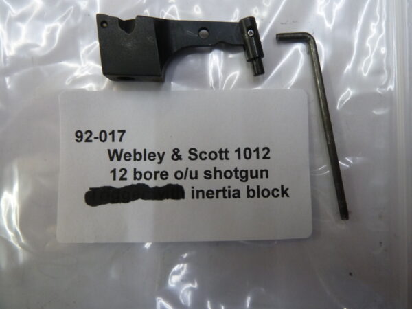 92-017 Webley& Scott 1012 12 bore ou shotgun inertia block (1) Webley & Scott 1012 shotgun inertia block