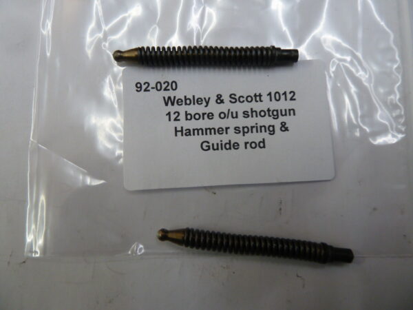 92-020 Webley & Scott 1012 12 bore ou shotgun hammer spring & guide rod Webley & Scott 1012 shotgun hammer spring