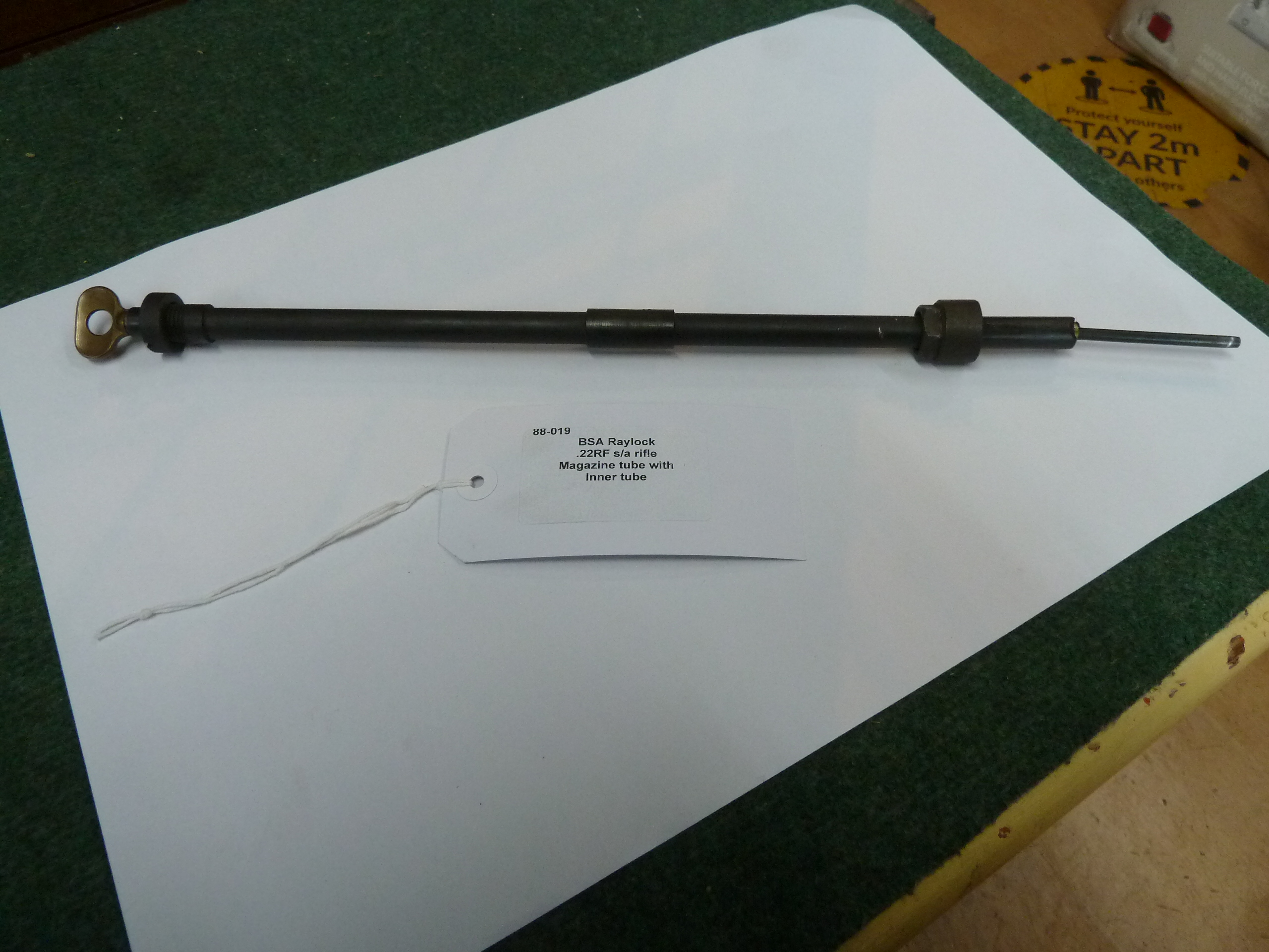 BSA Raylock .22RF semi auto rifle magazine tube