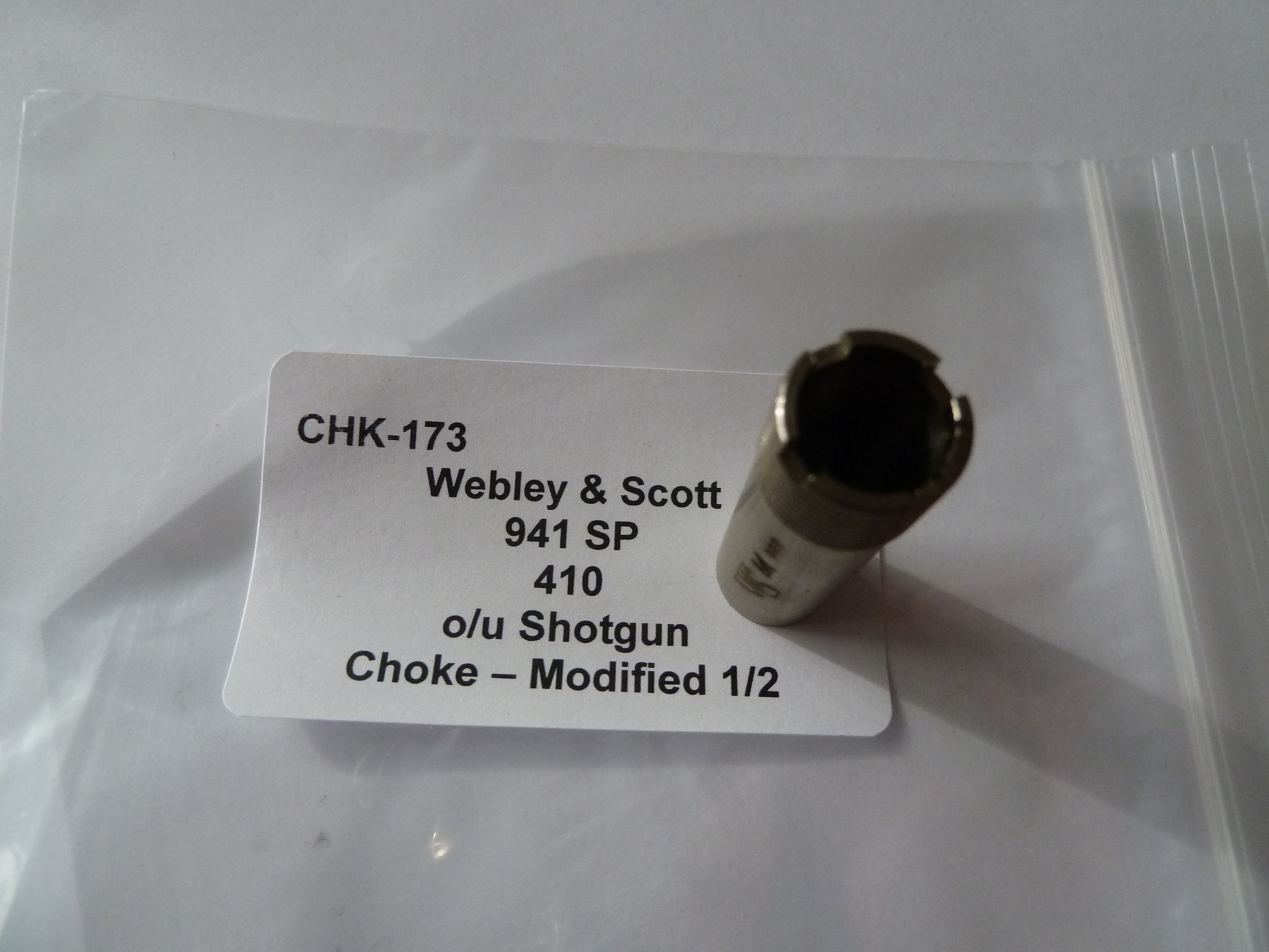 Webley & Scott 941 SP shotgun choke modified