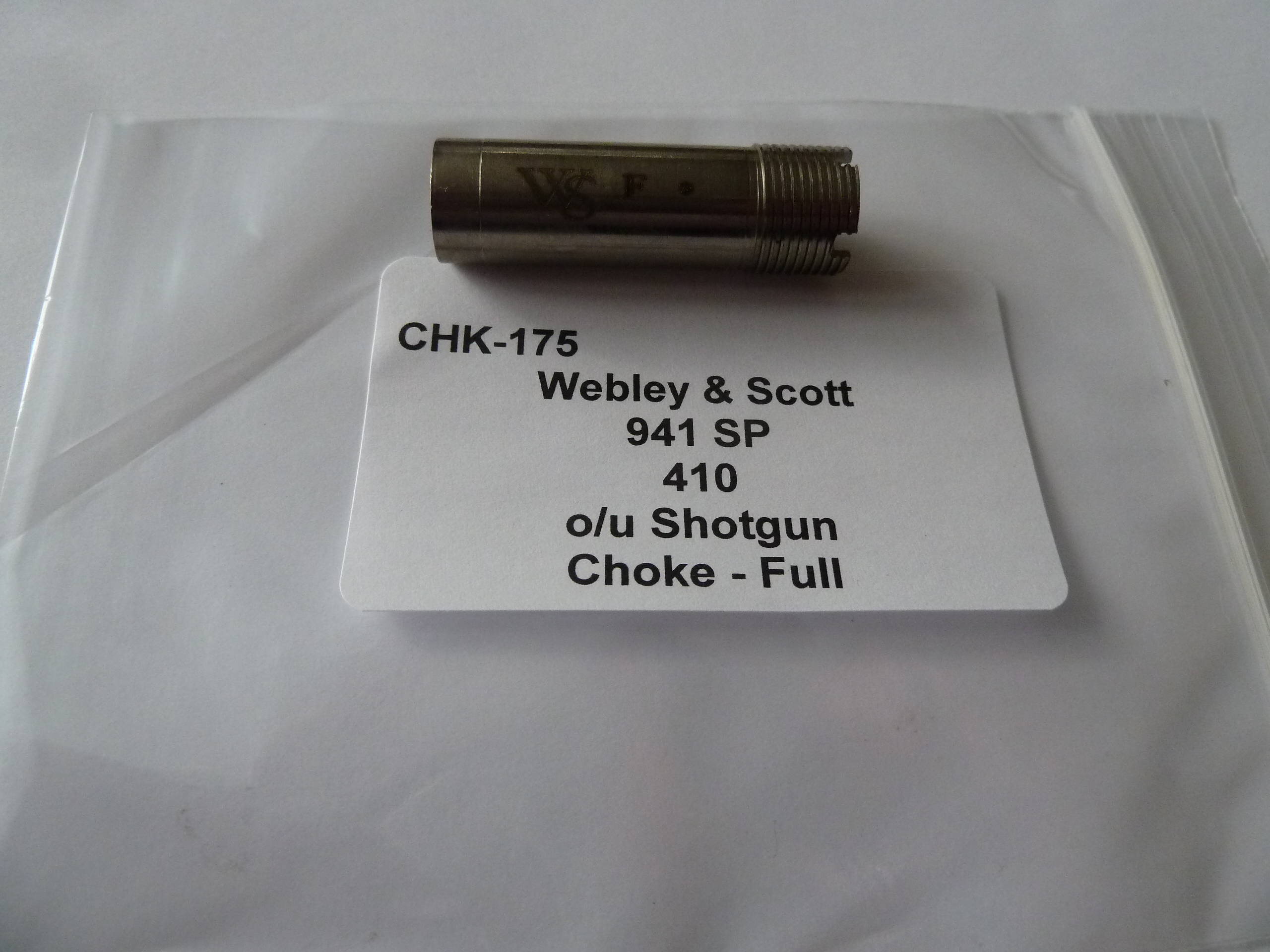 Webley & Scott 941 SP shotgun choke full