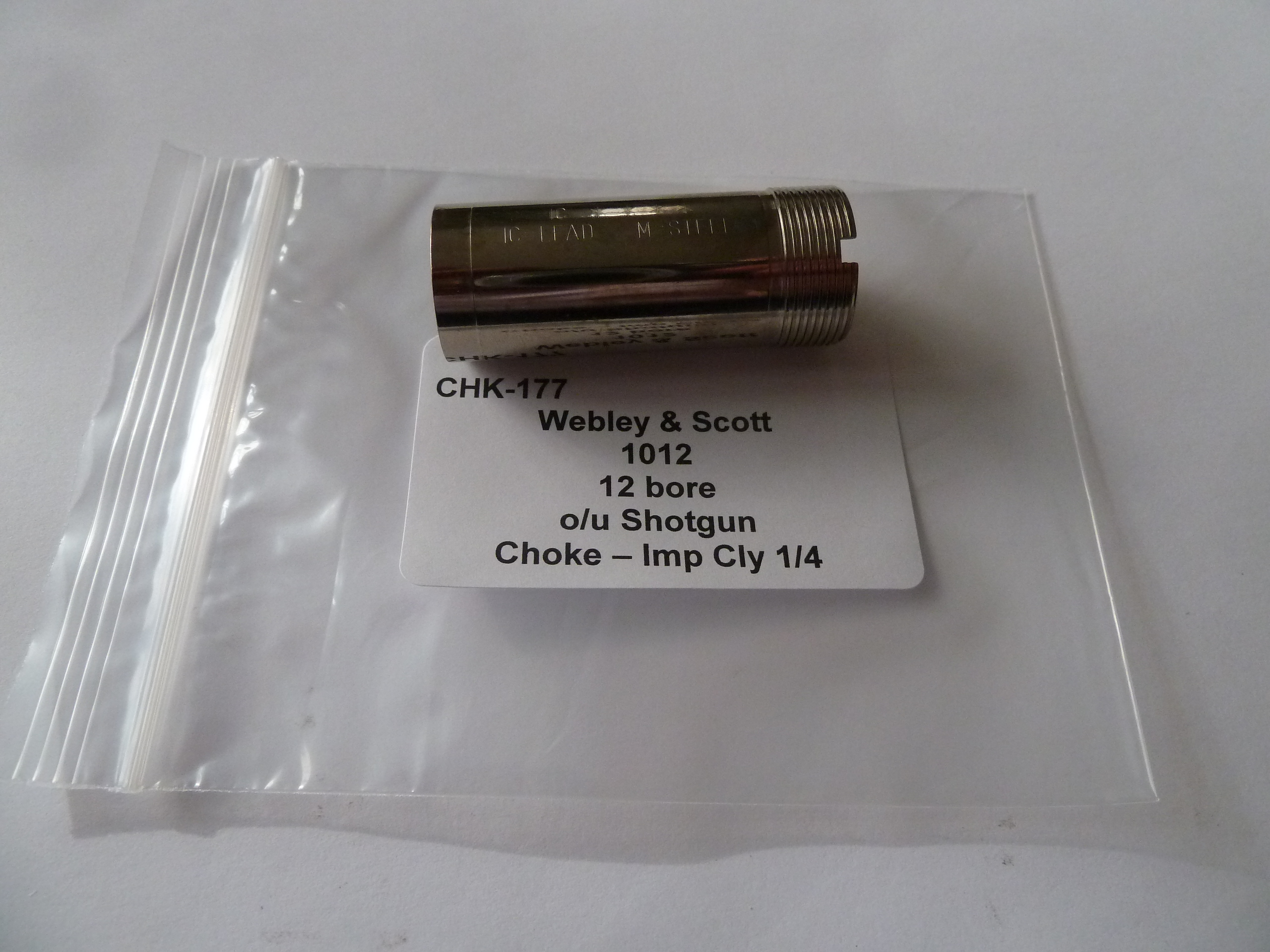 Webley & Scott 1012 shotgun choke imp cyl