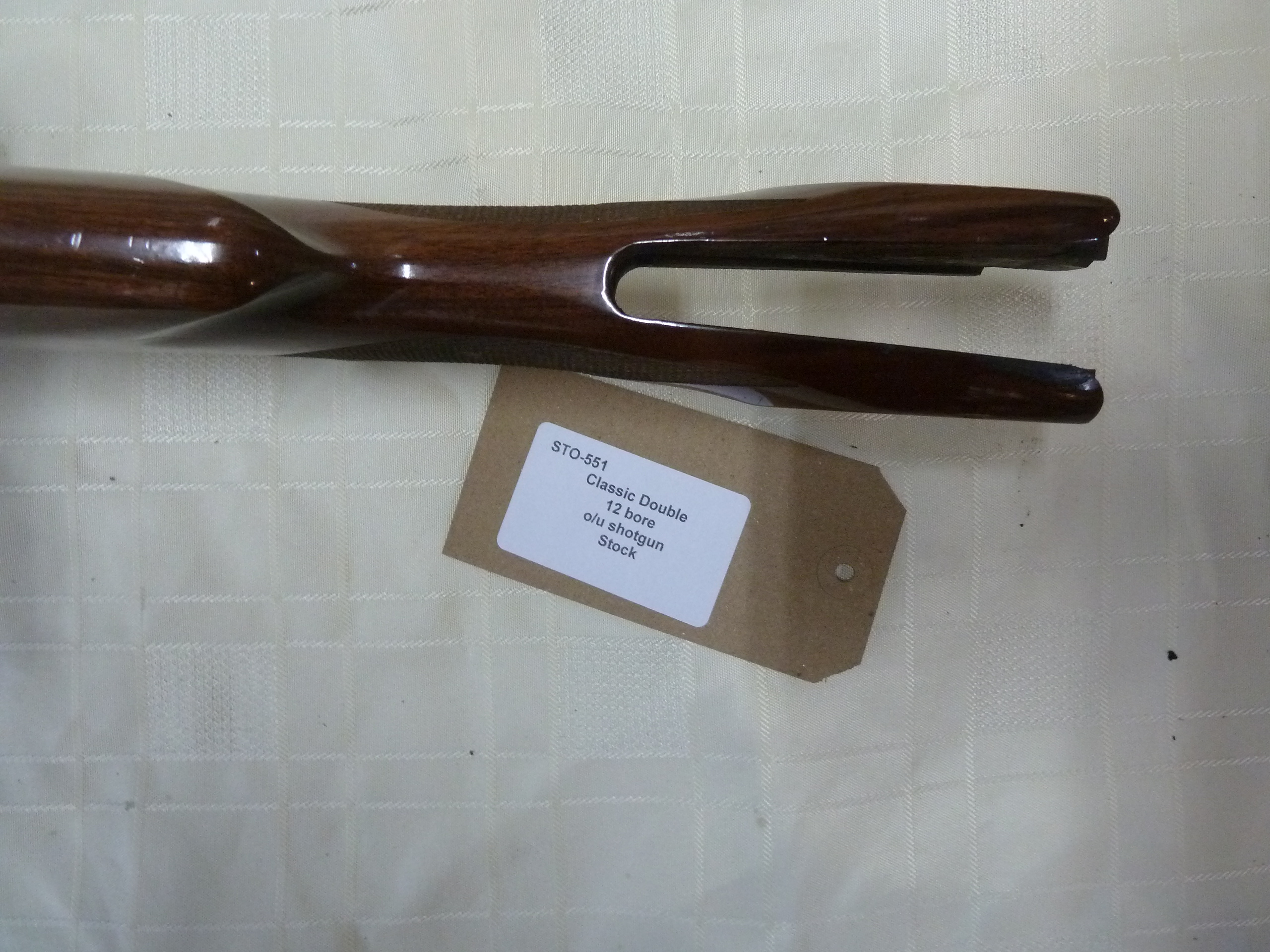 Classic Double 12 bore shotgun stock
