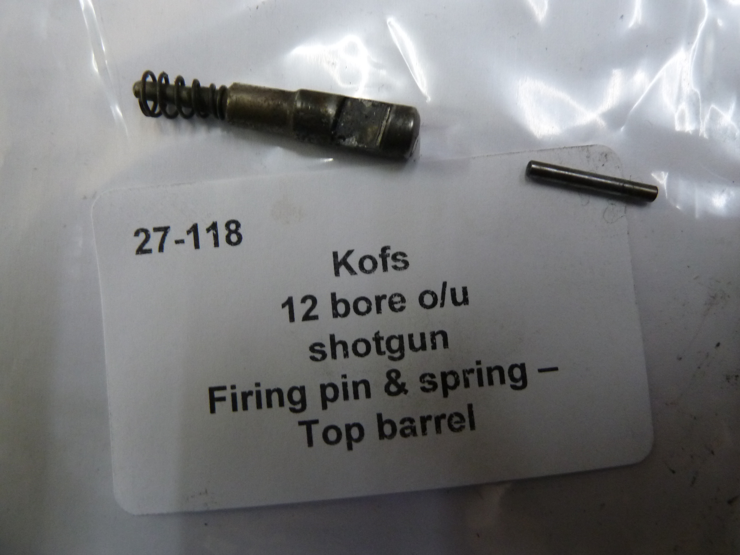 Kofs Sceptre SXE firing pin top barrel