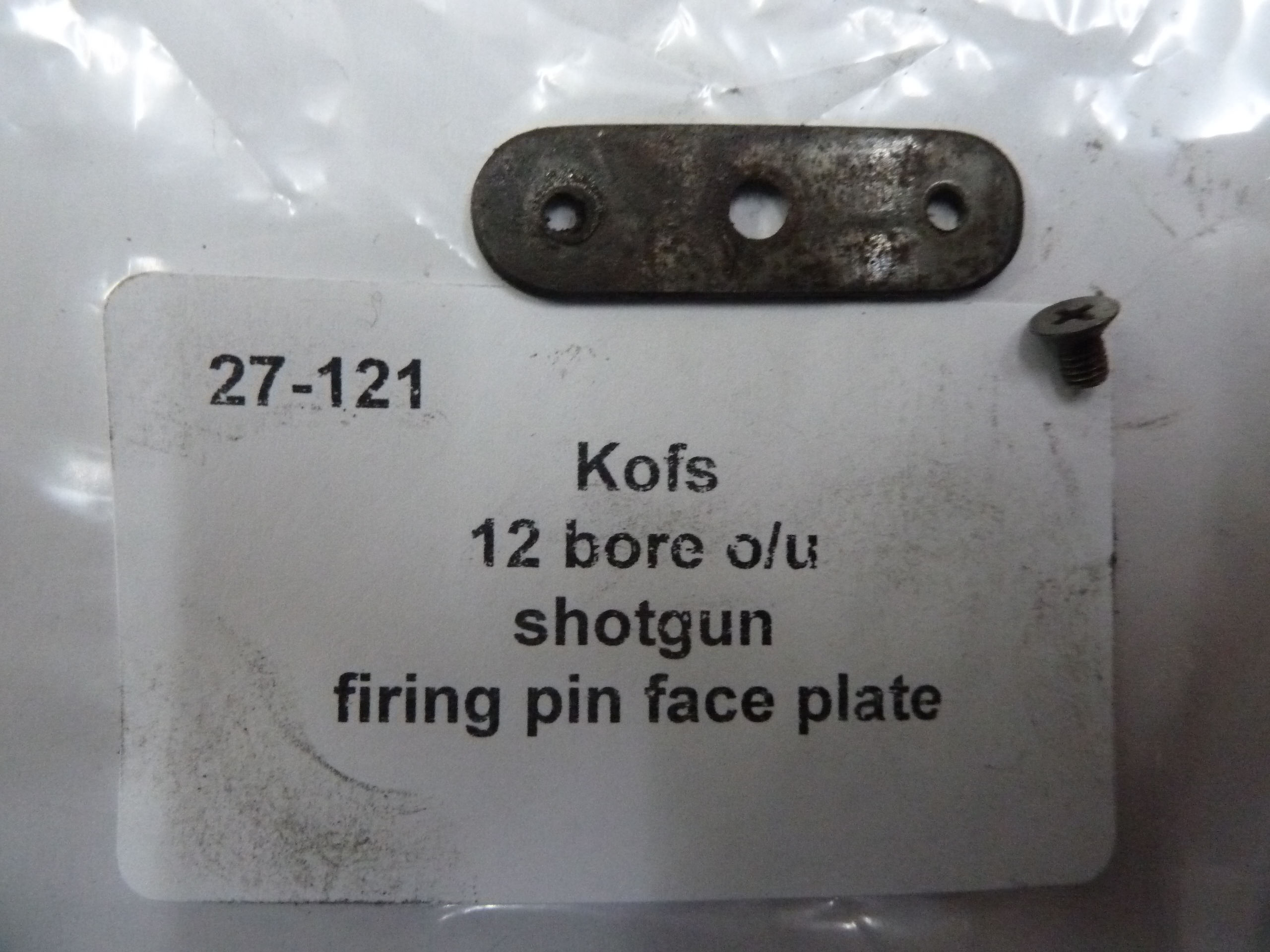 Kofs Sceptre SXE firing pin face plate