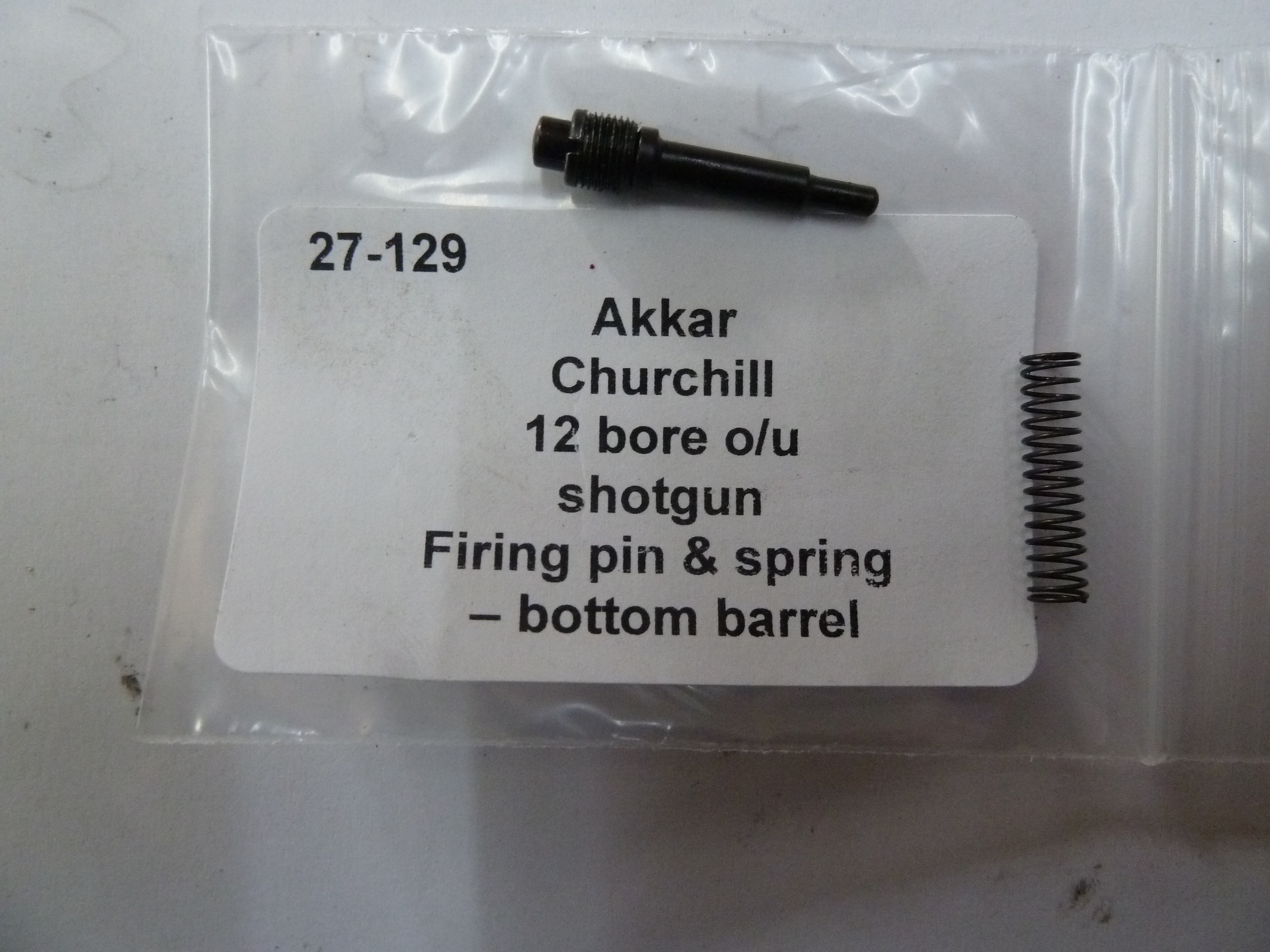 Akkar Churchill firing pin bottom barrel