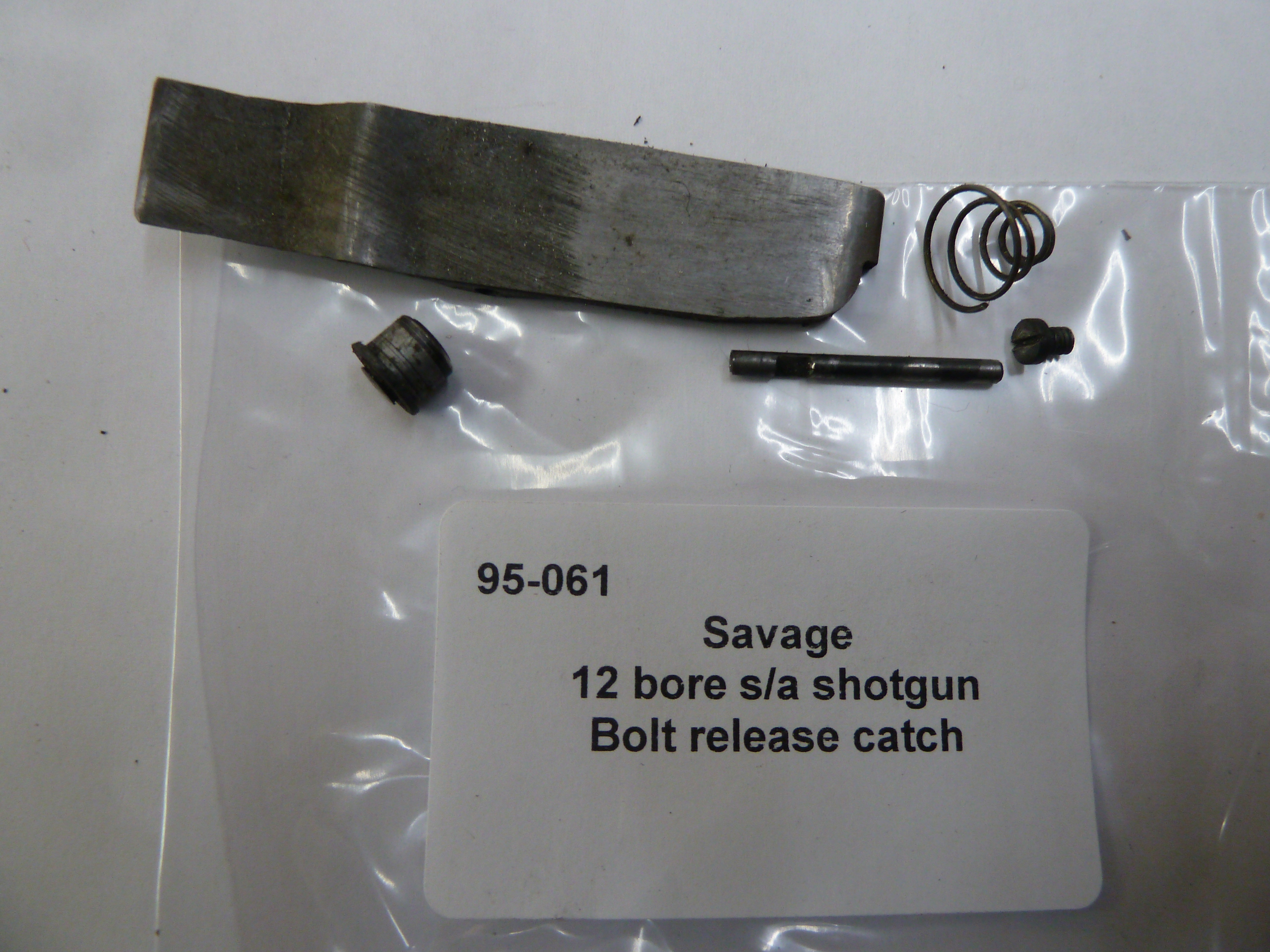 Savage semi auto shotgun bolt release catch
