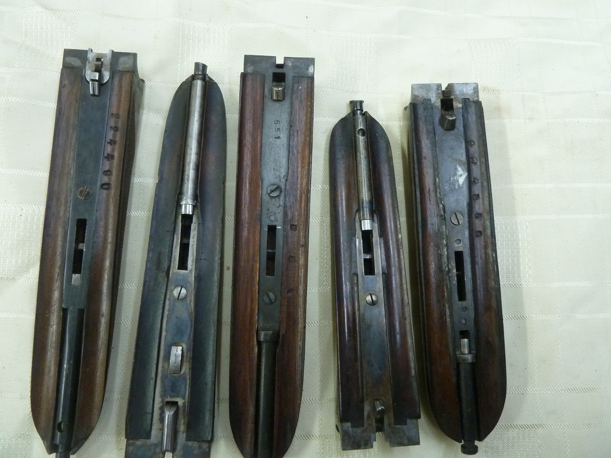 Mixed side by side ejector forends