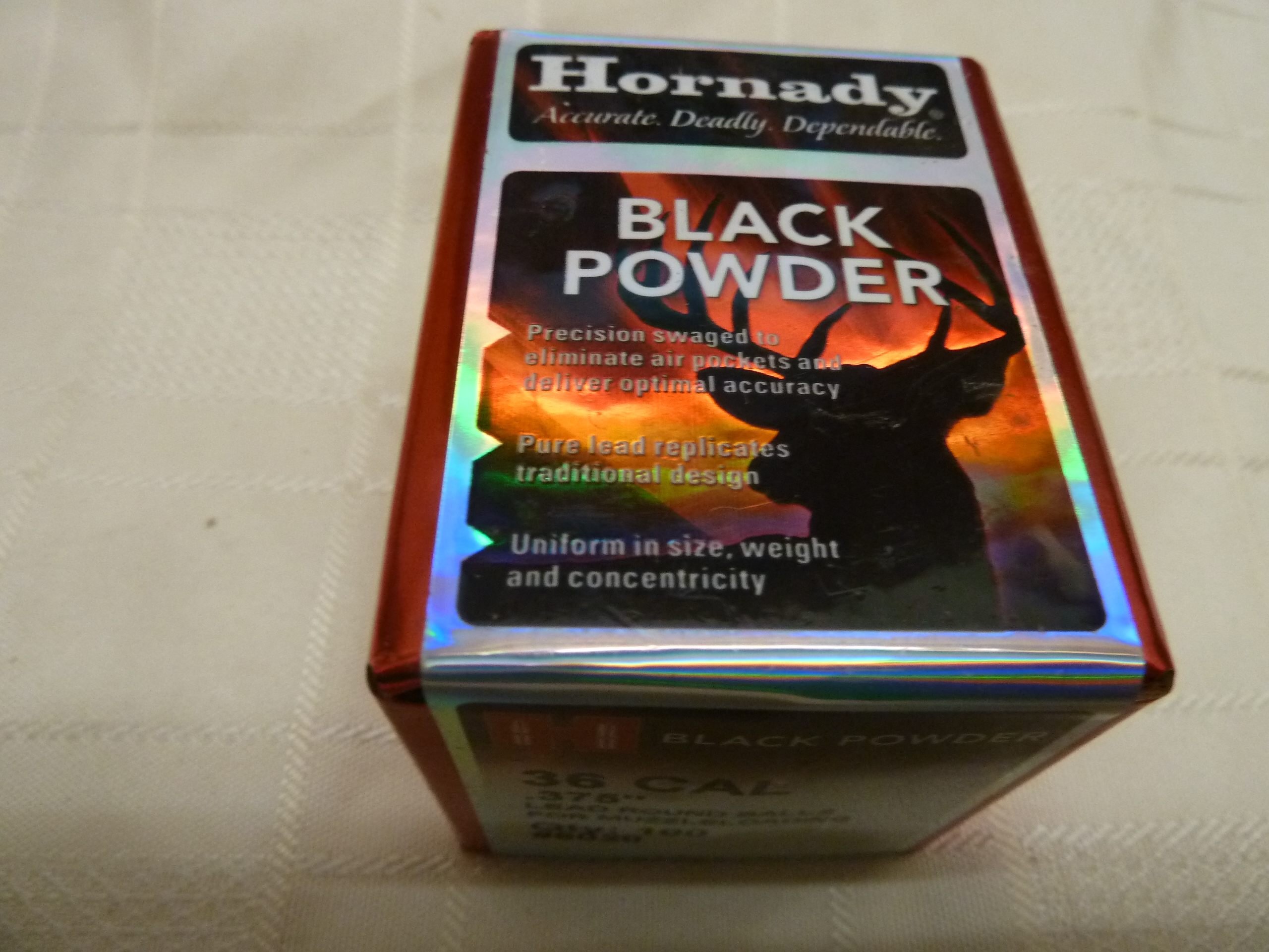 Hornady 36 cal .375" lead round balls