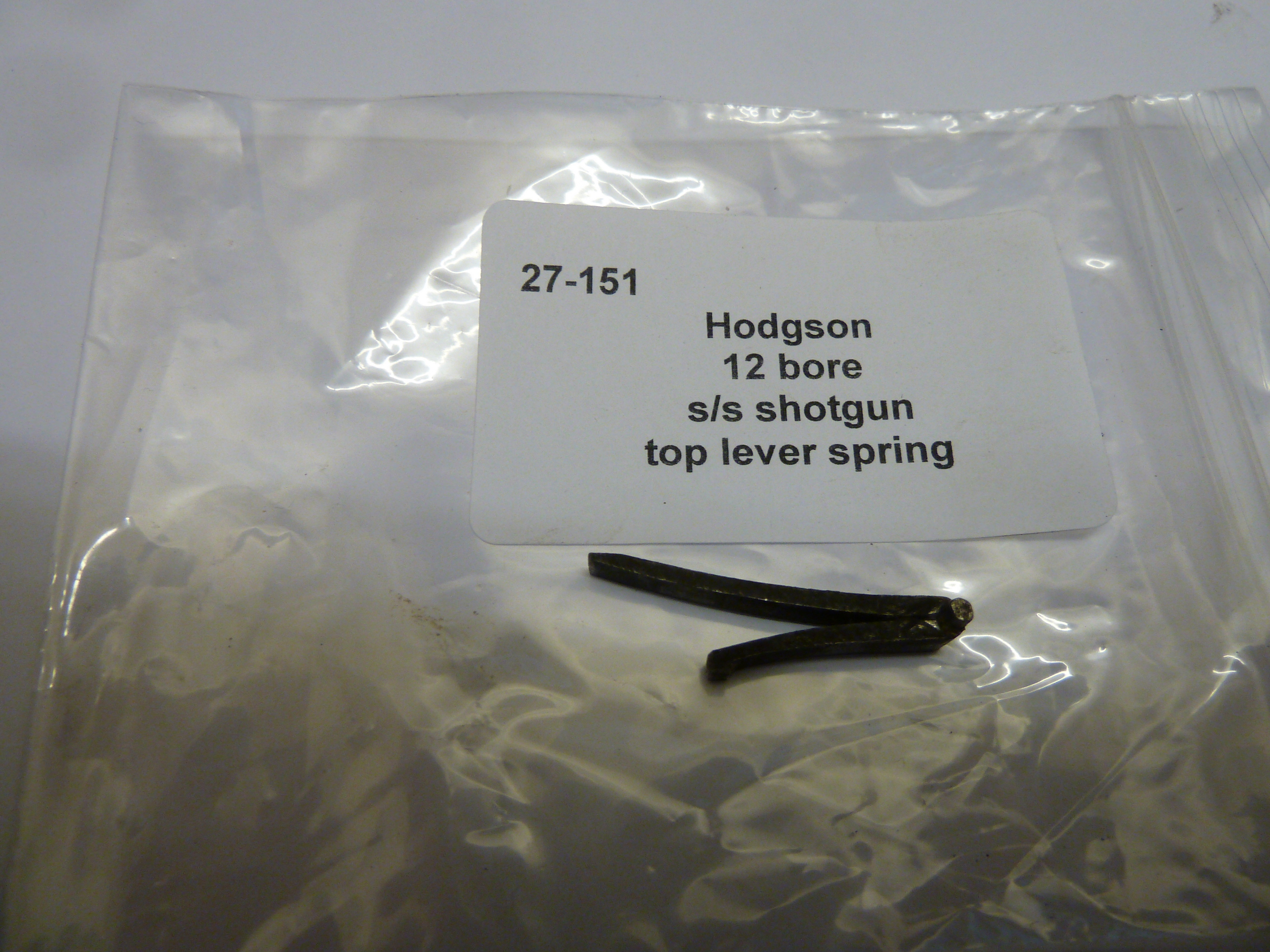 Hodgson shotgun top lever spring