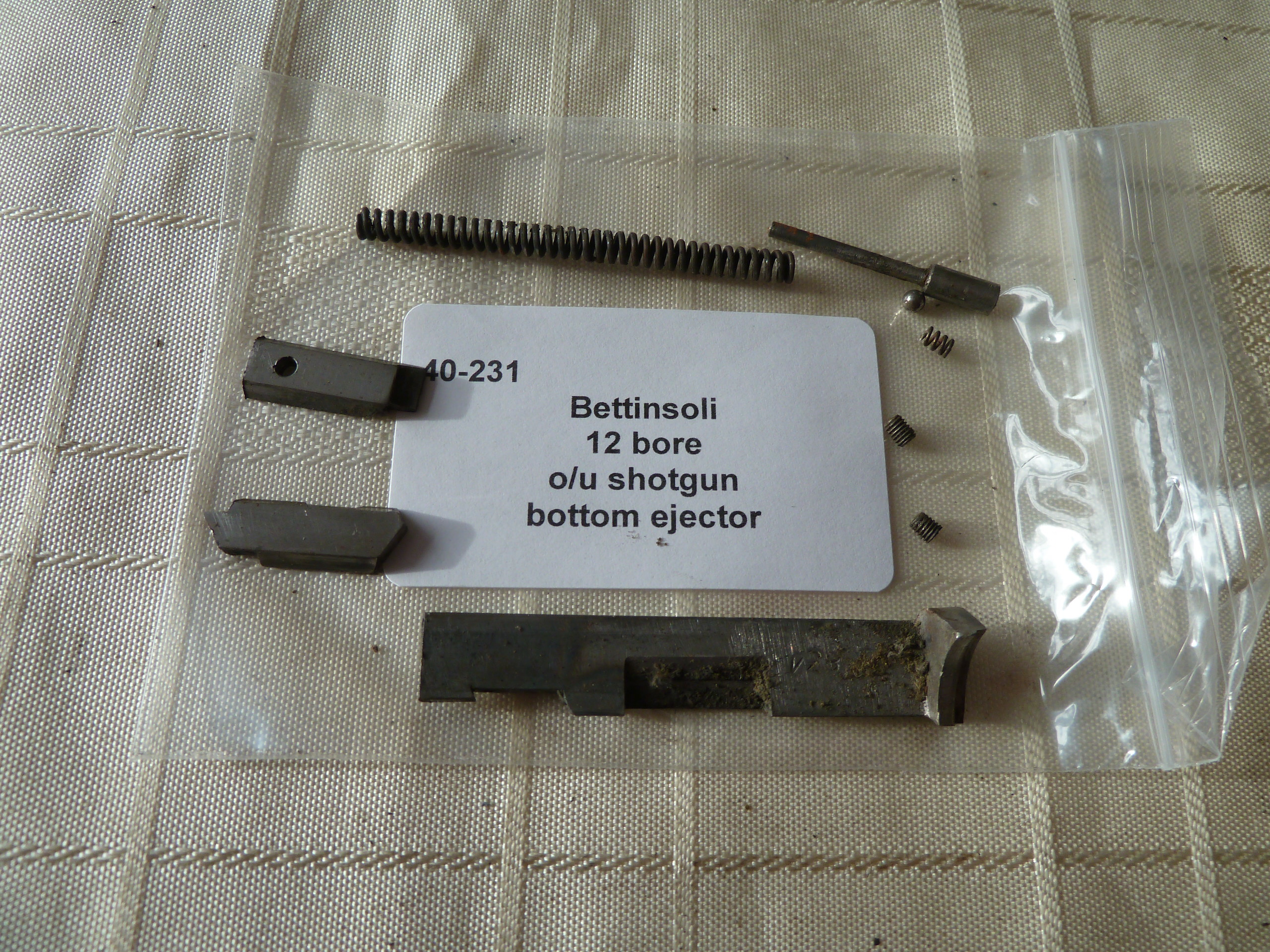 Bettinsoli 12 gauge shotgun bottom ejector