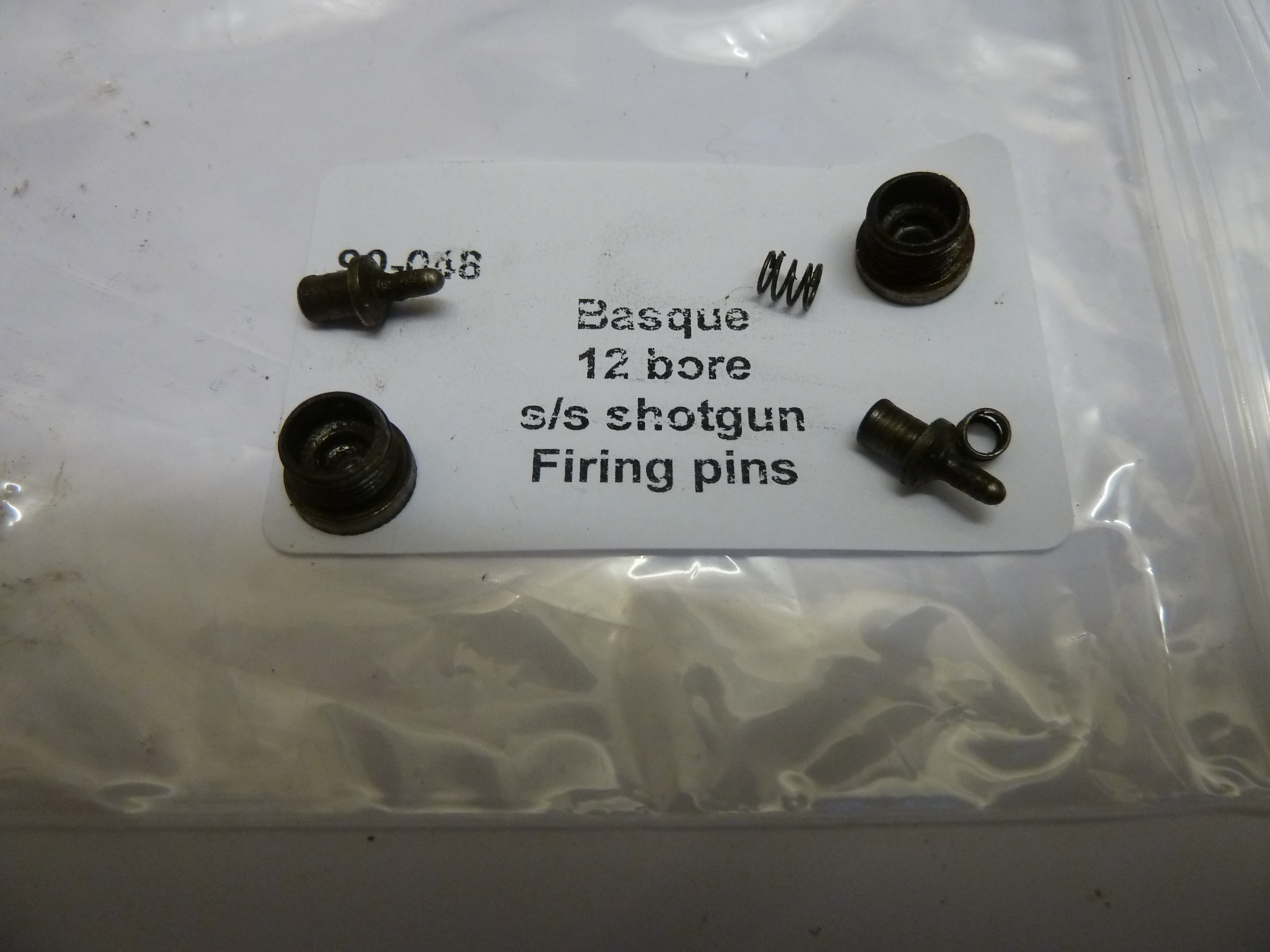 Basque 12 bore side by side shotgun firing pins