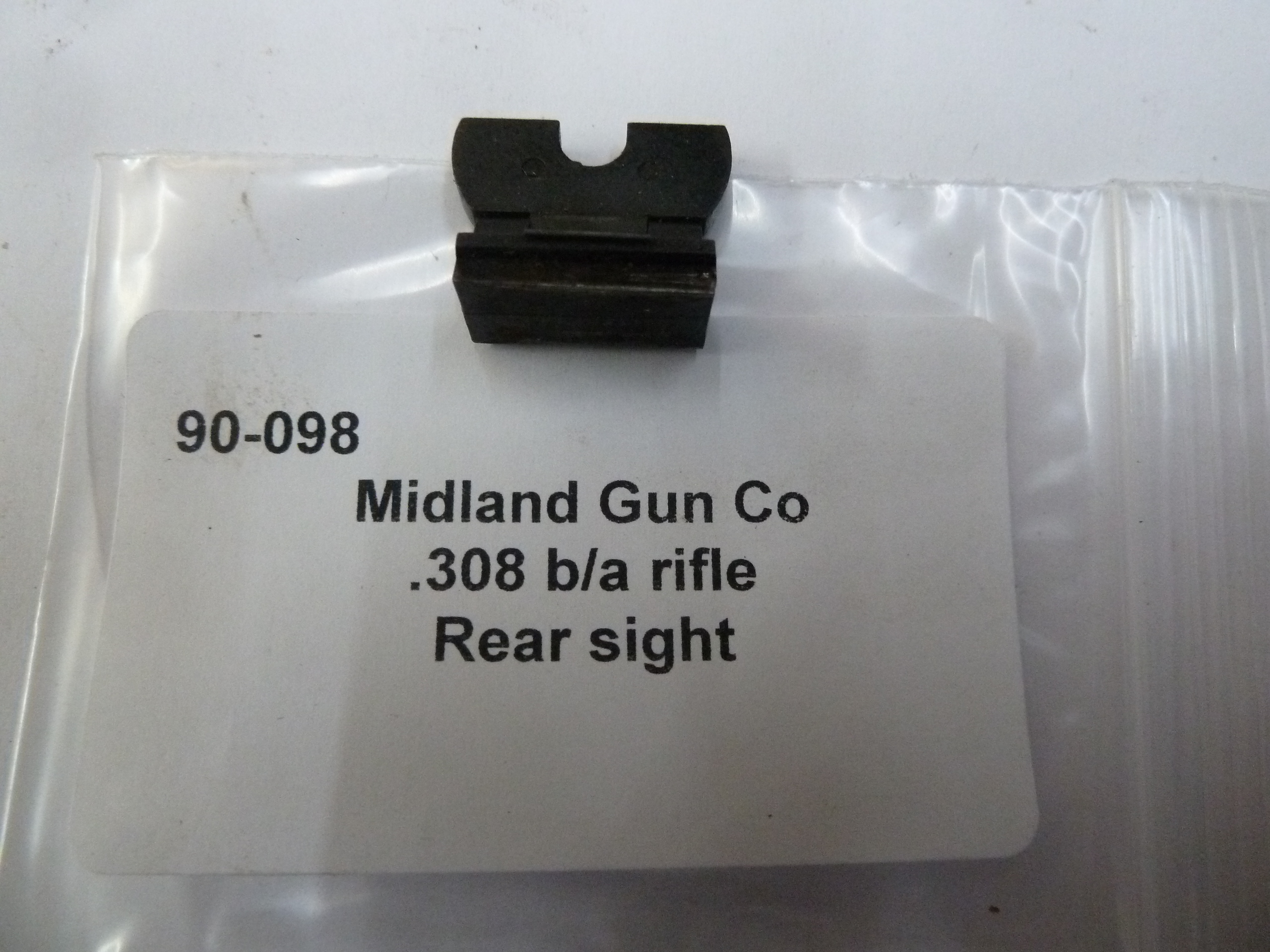 Midland .308 bolt action rifle rear sight