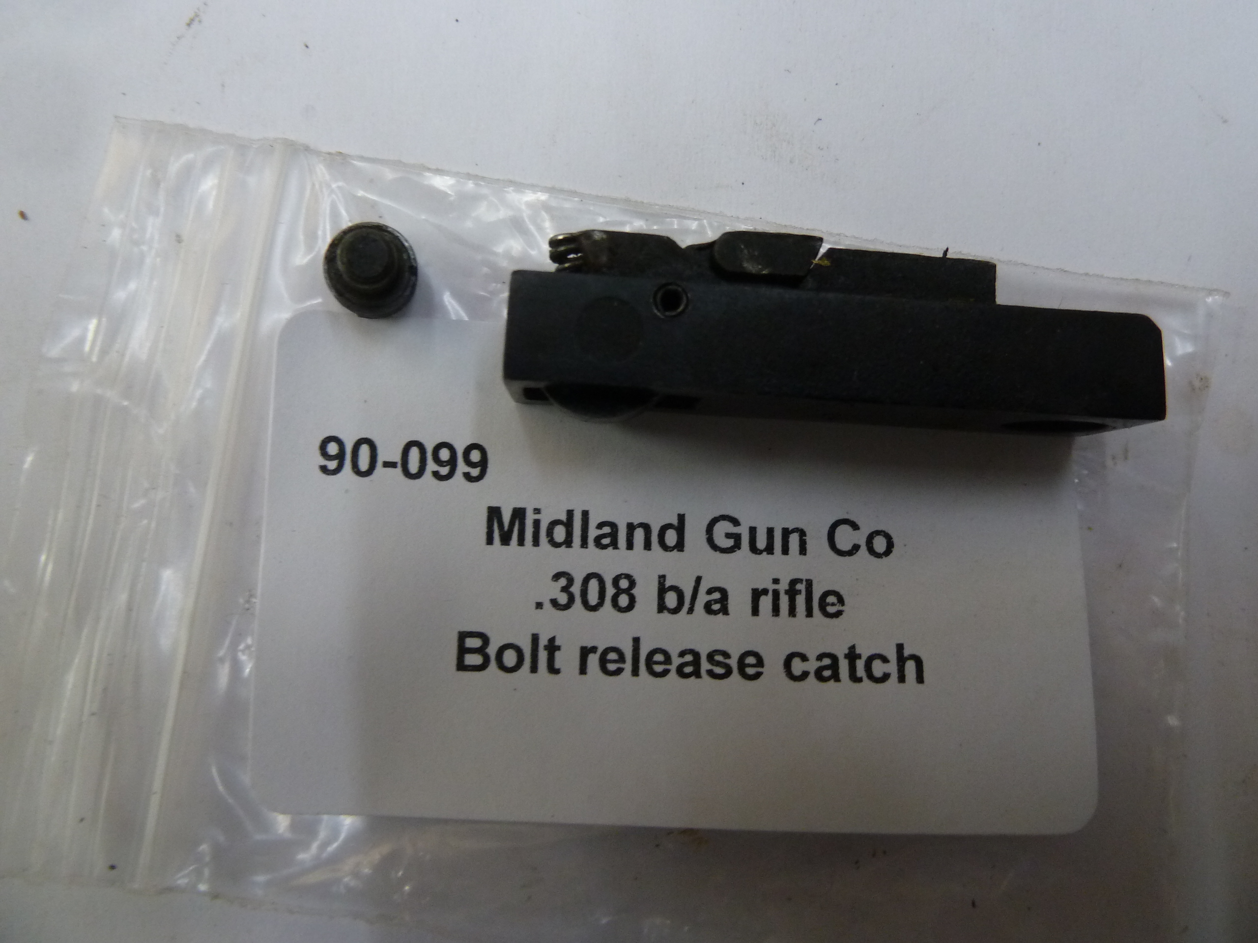 Midland .308 bolt action rifle bolt release catch