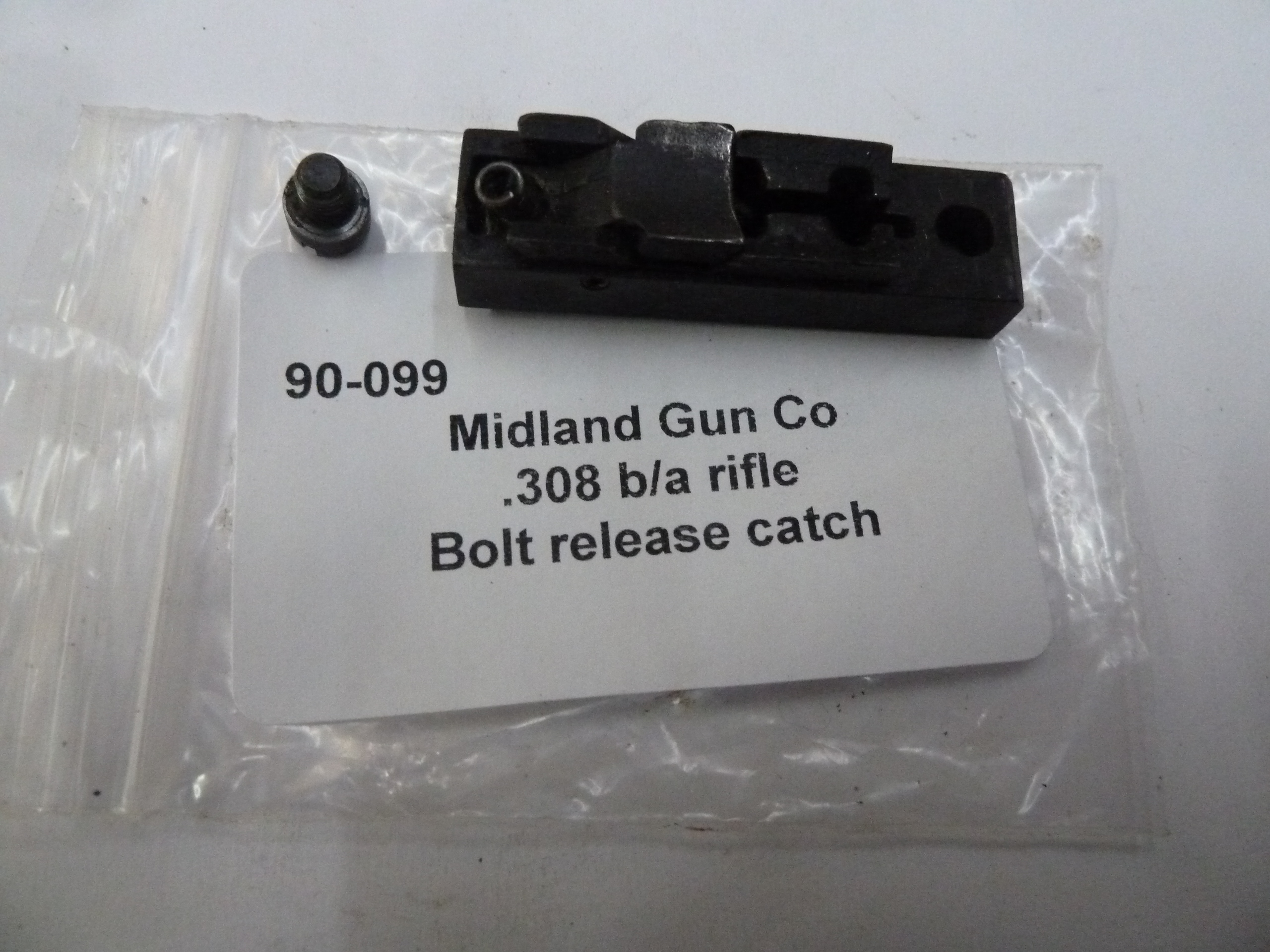 Midland .308 bolt action rifle bolt release catch