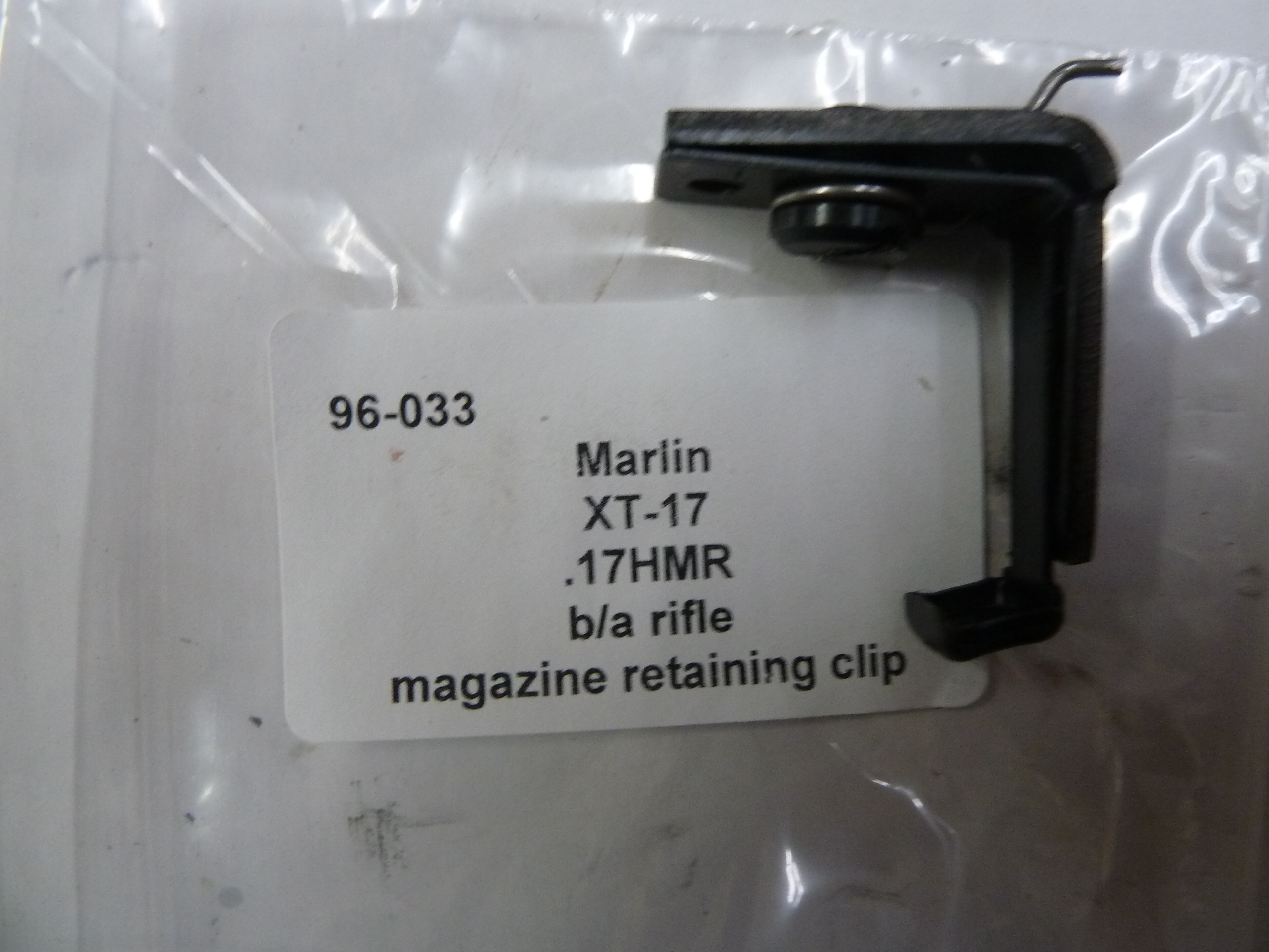 Marlin XT-17 bolt action rifle magazine retaining clip