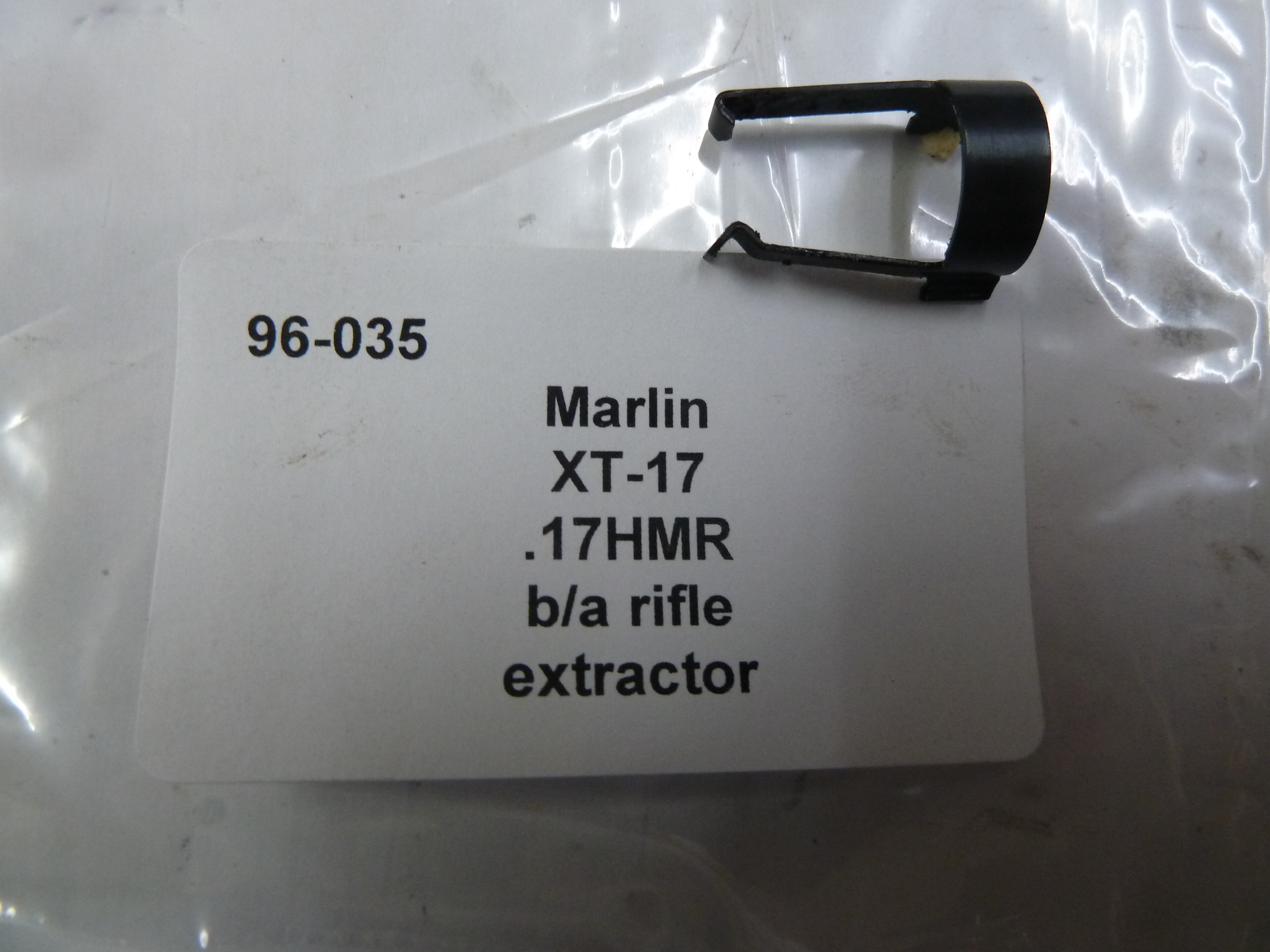 Marlin XT-17 bolt action rifle extractor