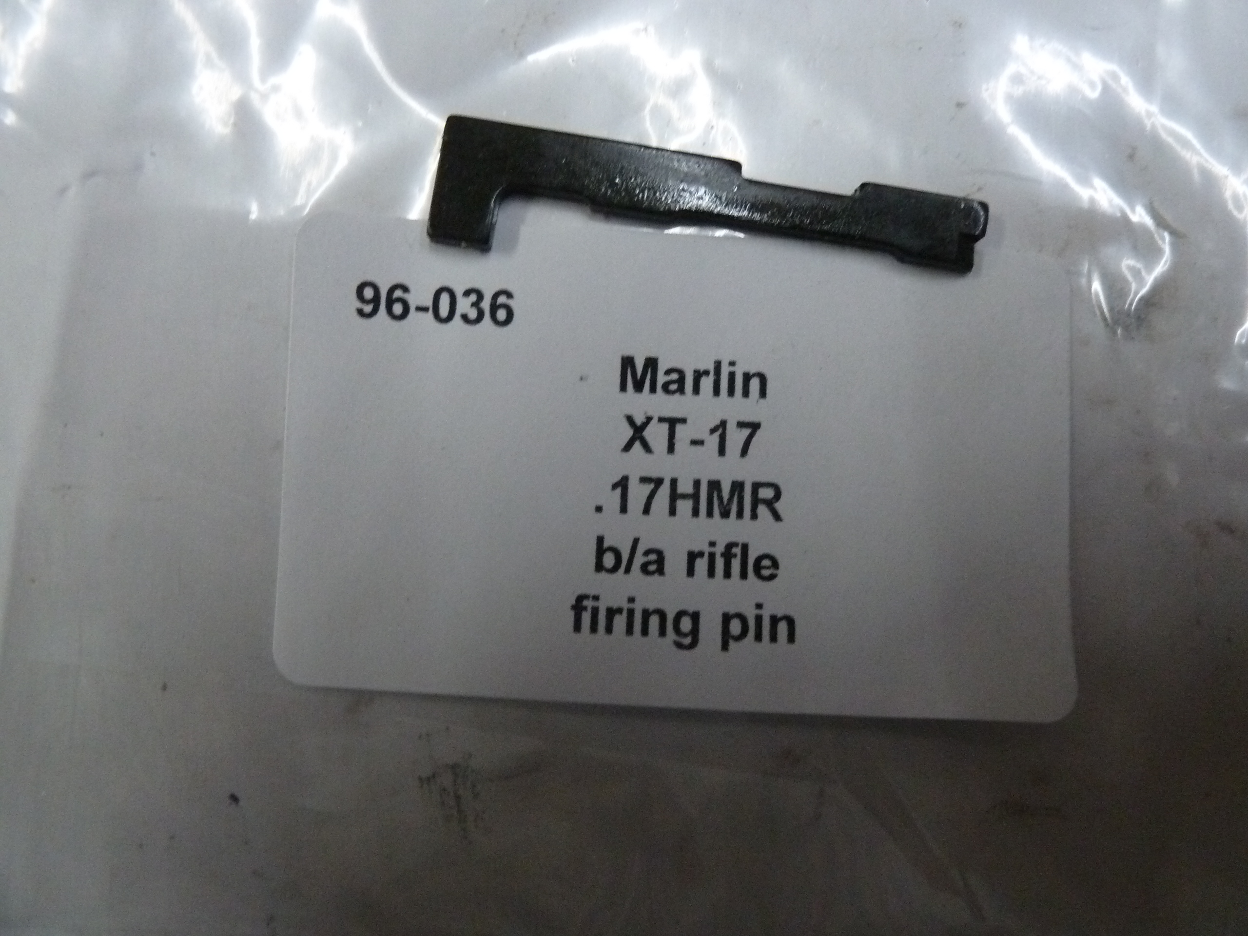 Marlin XT-17 bolt action rifle firing pin