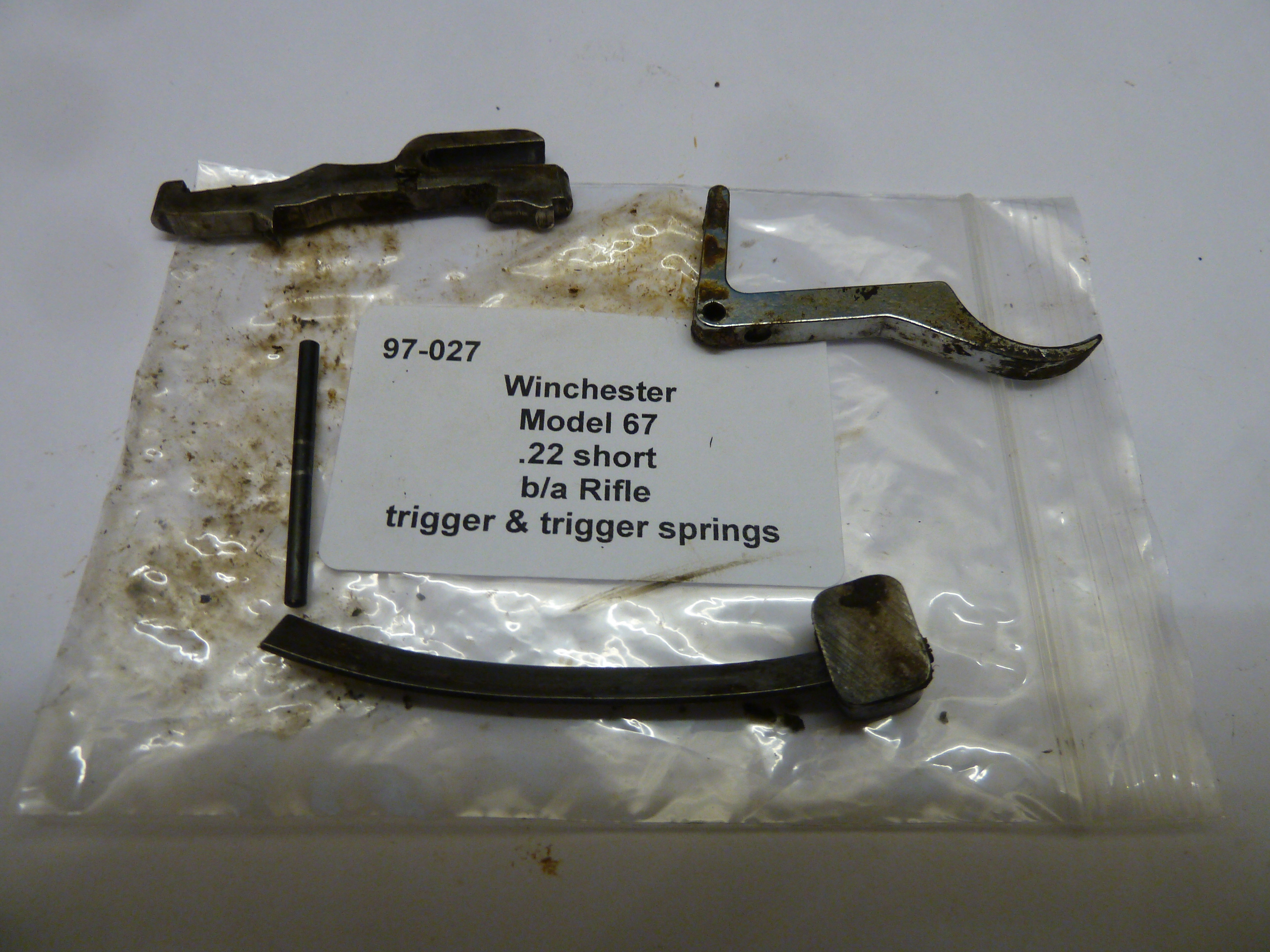 Winchester Model 67 rifle trigger